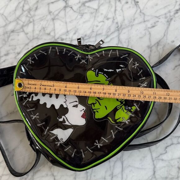 Rock Rebel Monsters Bride Frankenstein Heart Mini Backpack Patent Leather main image 7